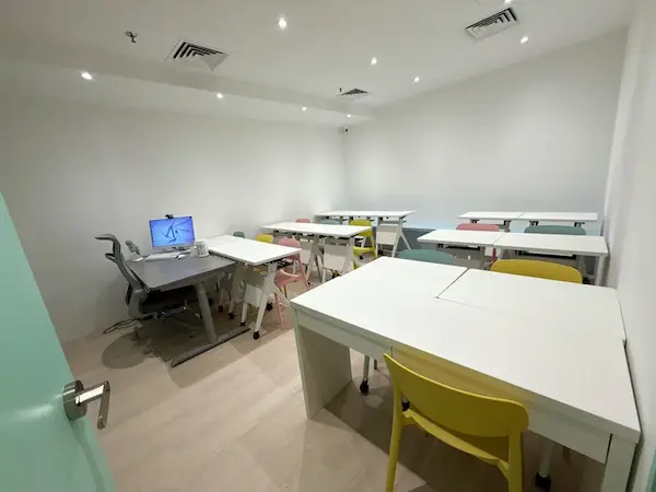 Comfortable study space with ergonomic chairs